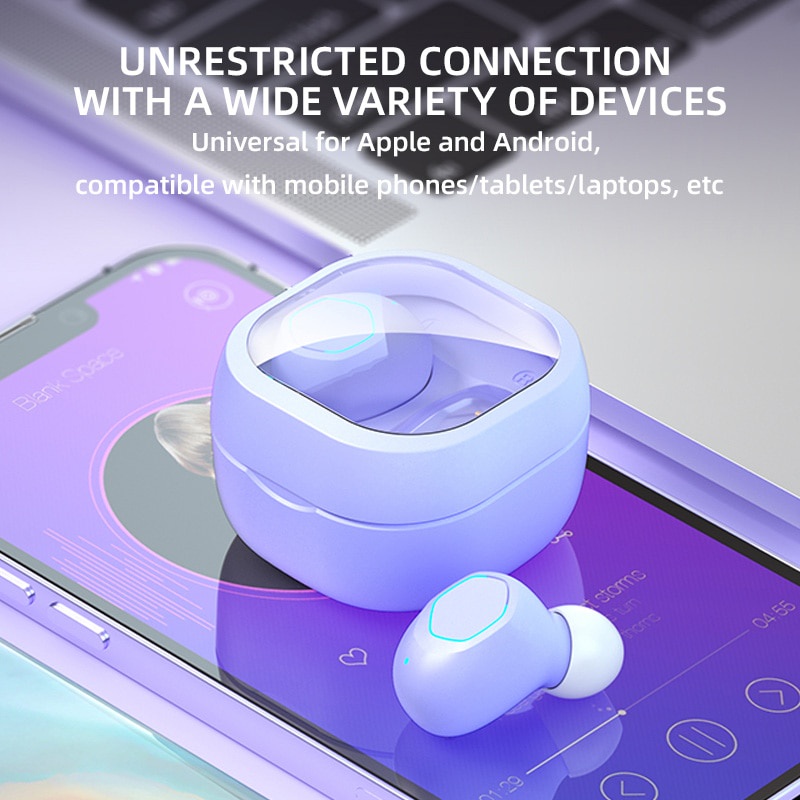 Ảnh Tai nghe nhét tai không dây VITOG M21 TWS bluetooth mini chống ồn tích hợp mi cờ rô 3