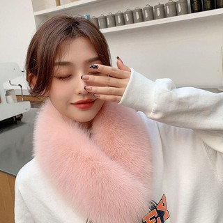 Khăn lông giả NCE Khăn lông dày cổ ấm áp Khăn lông thú nữ