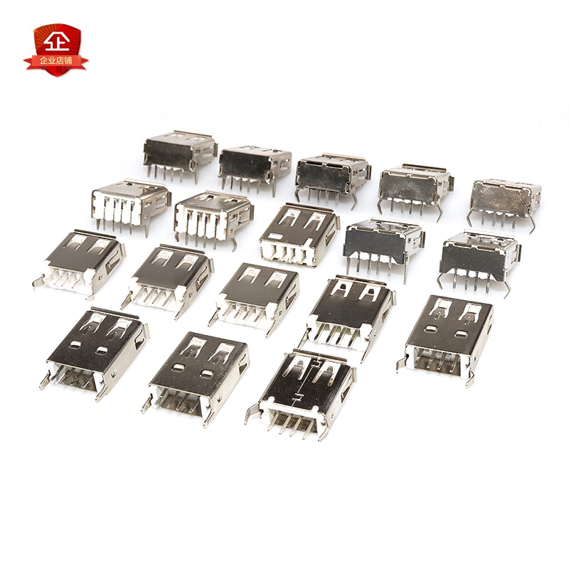 Ổ Cắm USB Loại A Ổ Cắm Nữ A-Nữ B-Nữ Thẳng Pin Cong Miếng Dán / Phích Cắm Bên / Phong Cách Cổng Vuông 90 Độ 180 Độ