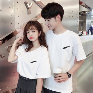 Áo đôi nam nữ, áo phông đôi phong cách hàn quốc đáng yêu-PINK