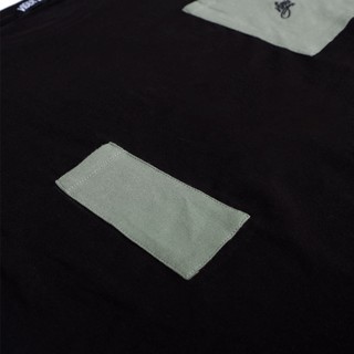 Áo thun unisex có túi NAMETAG 2 Pocket Tee đen