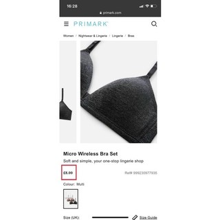 Áo Ngực Cotton Không Gọng [Primark-Anko xịn]