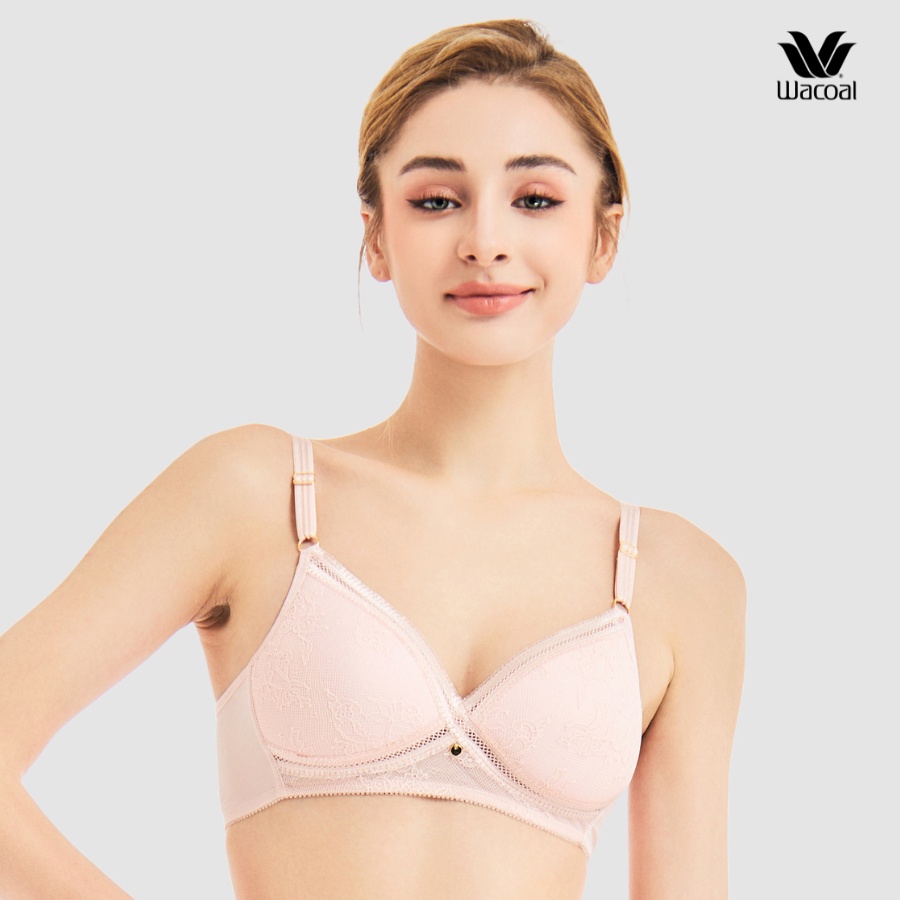 Áo lót Wacoal Lecien I22SFB197 không gọng, form thoải mái, cup 3/4, ren, dây liền - 22SFB197