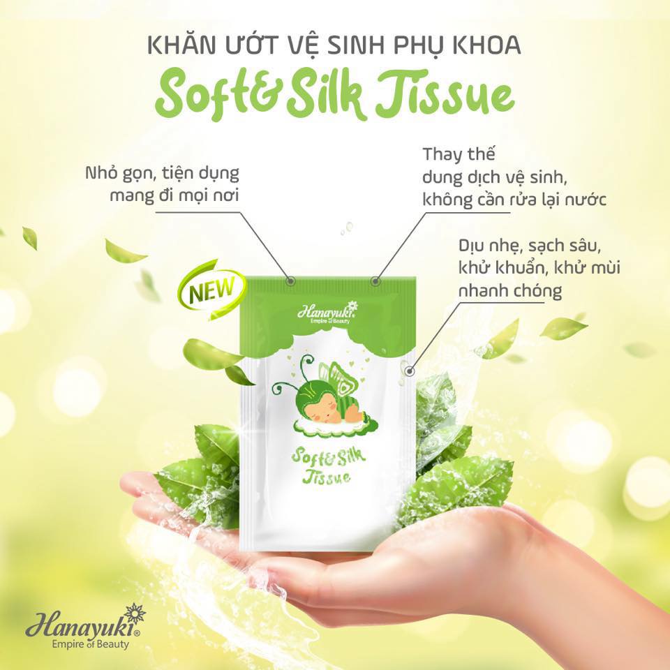 Ảnh Giấy Vệ Sinh Phụ Khoa Chính Hãng, Khăn Ướt Vệ Sinh Phụ Khoa Hanayuki Chính Hãng 20 miếng 3