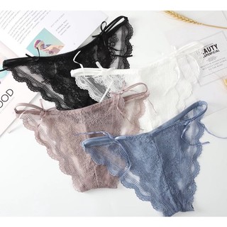 Quần Lót Nữ Ren Mềm Đính Nơ Cạp 2 Dây Hông Sexy 2824'