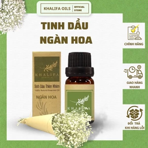 Tinh Dầu Ngàn Hoa Nguyên Chất Khalifa 50ml Tốt Cho Da Giảm Stress Khử Mùi Chống Say Xe Hàng Chính Hãng