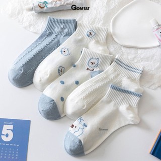 [FLASHSALE] Set 5 đôi tất vớ nữ cổ ngắn GOMTAT mẫu tổng hợp, chất liệu mềm mại êm chân, mềm mỏng thoáng mát