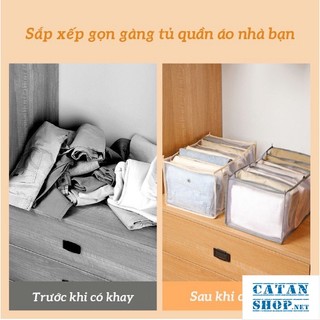 Túi Vải Lưới Đựng Quần Áo, Đồ Lót, Phụ Kiện Chia Ngăn Gấp Gọn 7 Ngăn/ 9 Ngăn GD613-KhayLuoi