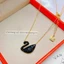 Dây chuyền titan nữ không gỉ mạ vàng 18k mặt thiên nga đính đá lấp lánh thiết kế trẻ trung