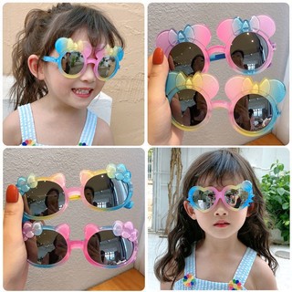 Phụ Kiện Trẻ Em Bé Trai Bé Gái Kid Kính Mát Sắc Thái Ống Kính Sáng UV400 Bảo Vệ Khung Bé Phong Cách Nhìn Ngoài Trời