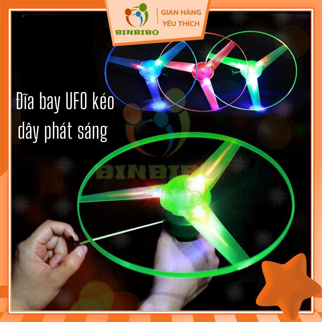 Đĩa bay UFO phát sáng có đèn led đồ chơi ngoài trời cho bé - Binbibo