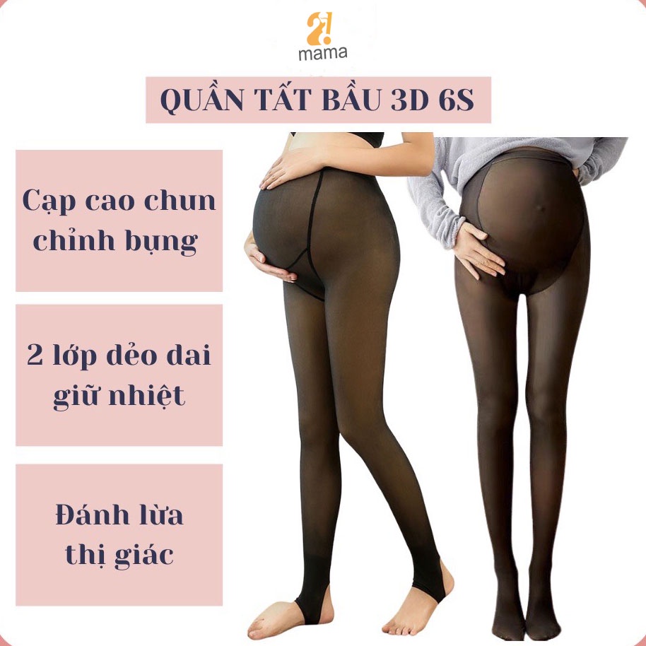 Quần Tất bầu 3D 6S đánh lừa thị giác 2mama, cao cấp chất siêu đẹp,dầy dặn mềm mịn