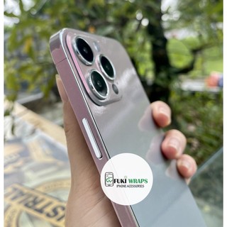 Miếng Dán Skin Mặt Sau Full Viền Ánh Tím cho 15 Pro Max, 14 Pro Max, 13 Pro Max, 12 Pro Max, XS Max, Plus - FukiShop
