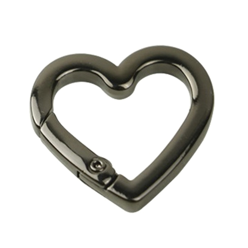 WU Kim Loại O Nhẫn Lò Xo Khóa Có Thể Mở Hình Trái Tim Carabiner Móc Khóa Túi Kẹp