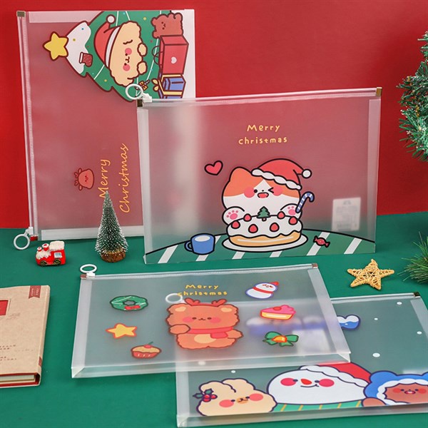 Túi đựng, bìa sơ mi A4 tài liệu noel giáng sinh