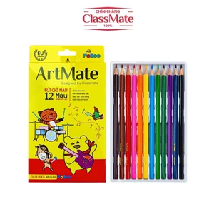 Bút Chì 12 Màu ARTMATE Chất Liệu Cao Cấp, An Toàn Cho Trẻ, Thân Thiện Với Môi Trường AM-CL101