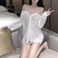 Áo Sơ Mi Voan Phối Xích 2 Màu Siêu Sang Phong Cách Hàn Quốc