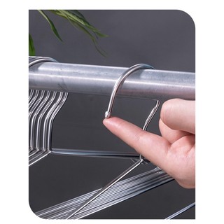 42CM  - Combo 5 móc quần áo tròn bằng inox chống trượt inox - moc quan ao