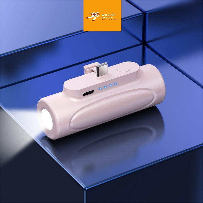 Cục sạc PIN dự phòng mini siêu nhỏ gọn 5000 mAh, sạc dự phòng Lightning ...