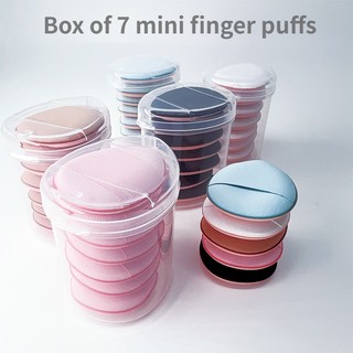 Set 7 Mút Trang Điểm MINI Hình Giọt Nước Đeo Ngón Tay Có Thể Sử Dụng Dạng Ướt Và Khô