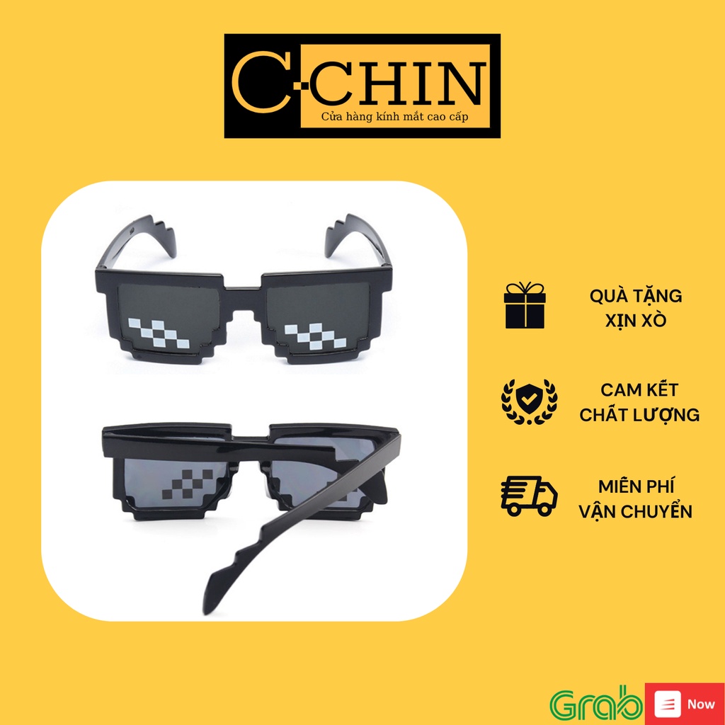 Kính mắt nam nữ Thug Life thời trang, Kính Minecraft bản to nhỏ cao cấp ...