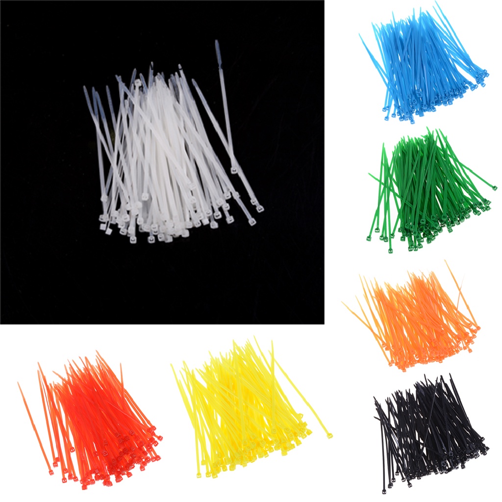 Bộ 100 Dây Rút Nhựa Nylon 3x100mm Nhiều Màu ABC | Shopee Việt Nam