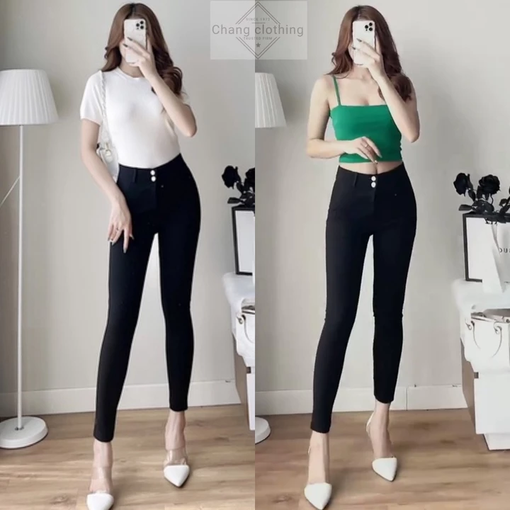 Women's High-waist Premium Pants Legging Logo Khuy – 3