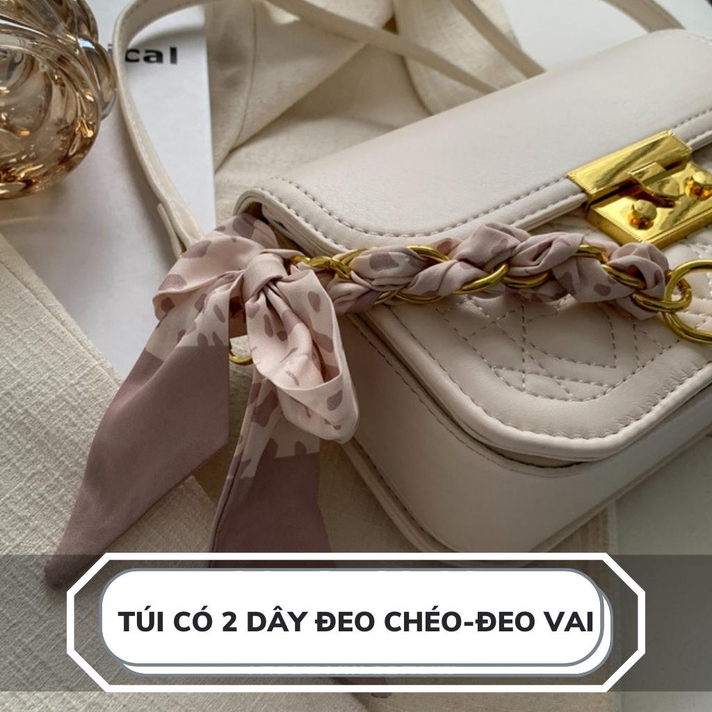 Túi Xách Nữ Đeo Chéo, Đeo Vai cao cấp phối nơ đi dự tiệc sang trọng hàng Quảng Châu Hara Túi Xách