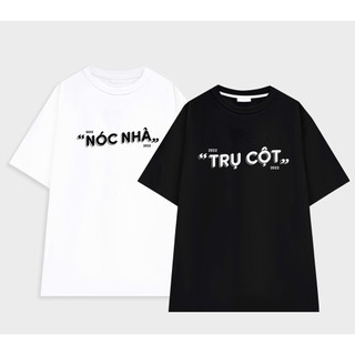 Áo đôi nam nữ, áo cặp đồ đôi nam nữ in hình trụ cột nóc nhà phong cách trẻ trung-PINK