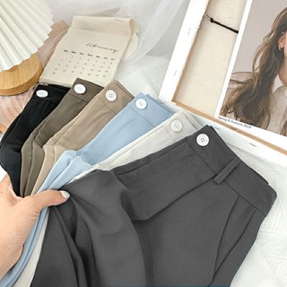 quần ống rộng lửng nữ lưng cao khóa trước 1 cúc, cạp bán chun vải tuyết mưa mềm mịn đẹp 900