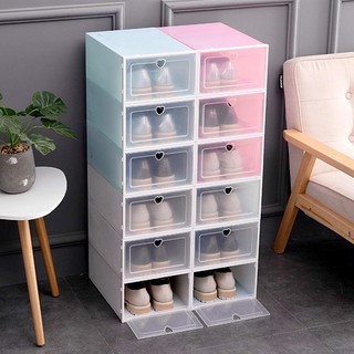 Hộp Đựng Giày Dép Nắp Nhựa Cứng Mica Trong Suốt 88190 Mienphivanchuyen199k
