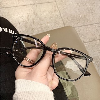 【 Ống kính có thể thay thế Kính mắt chống ánh sáng xanh Khung kính INS Thời trang Hàn Quốc Retro Ladies