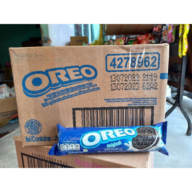 Combo 24 cây ( 1 thùng) bánh quy sô cô la OREO vị Vani 119g. | Shopee ...
