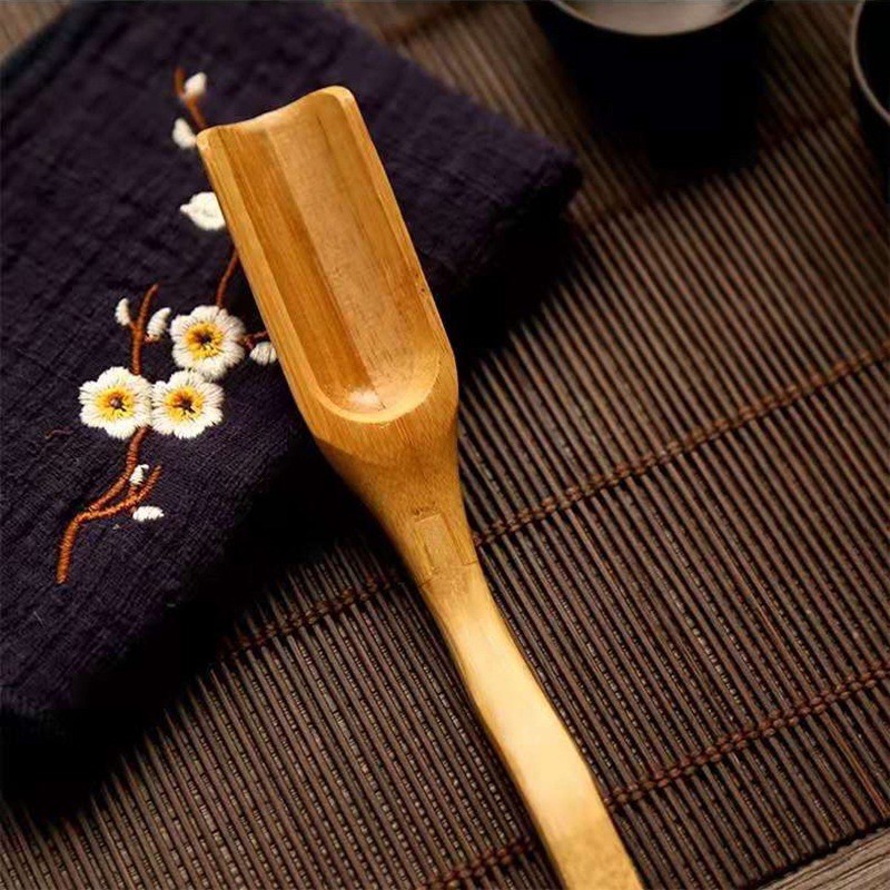 Muỗng Đong Trà Tre ONGTRE, Thìa Xúc Trà Khô, Muỗng Tre Pha Trà, Dụng Cụ Bàn Trà Cao Cấp
