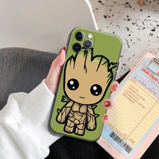 Ốp điện thoại di động Groot Iron Man Avengers Marvel Apple dễ thương cho iPhone 11 12 13 14 Pro Max Mini 6 7 8 Plus X Xs XR SE Black Cover