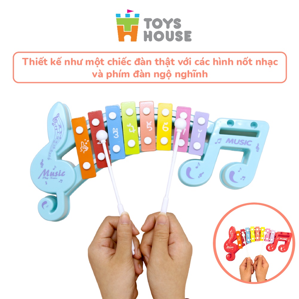 Ảnh Đồ chơi đàn gõ Xylophone cho bé 8 phím hình nốt nhạc cho bé Toyshouse 683-2 4