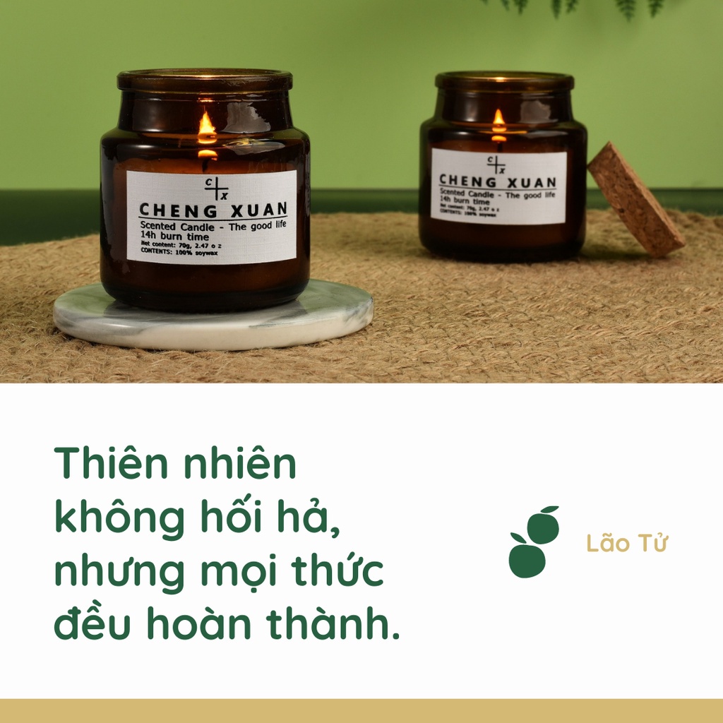 Nến Thơm Thiên Nhiên Candle Cup Sáp Thơm Phòng Ngủ Tinh Dầu Vintage Aroma NEN22