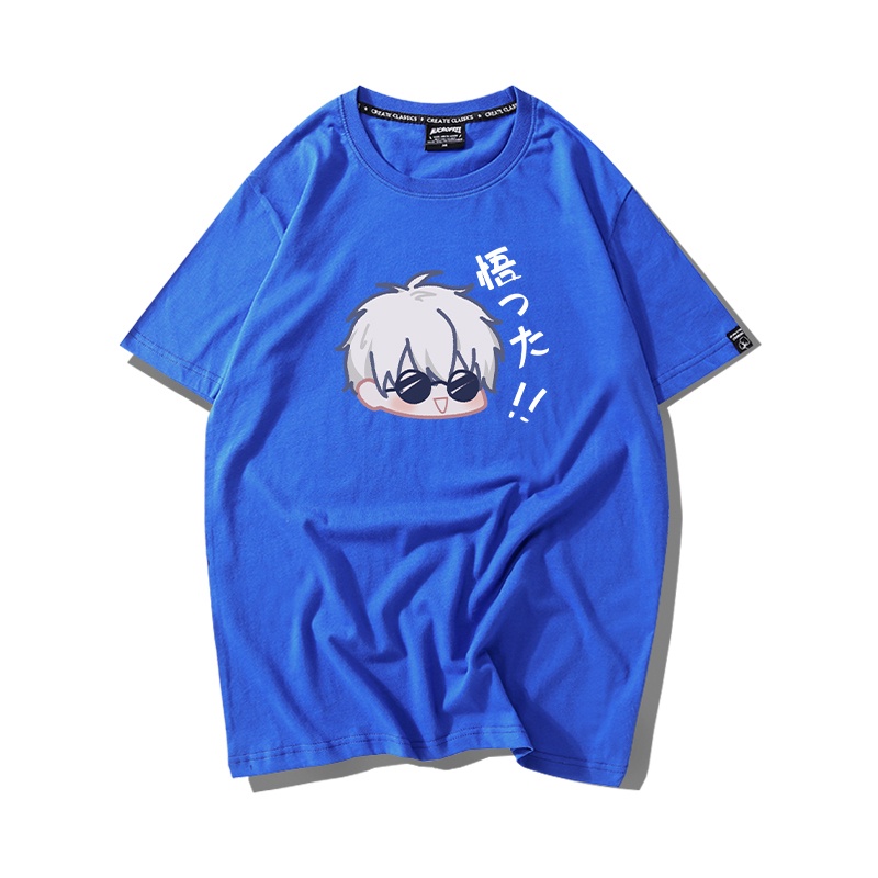 Áo Thun Nữ Tay Lỡ HappyFamily Form Rộng In Hình Gojo Satoru Đáng Yêu Cotton 100 Cao Cấp