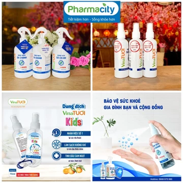 Dung dịch sát khuẩn, Xịt sát khuẩn nhanh, Nước rửa tay khô nhanh chai 50ml, 100ml, 300ml, 500ml