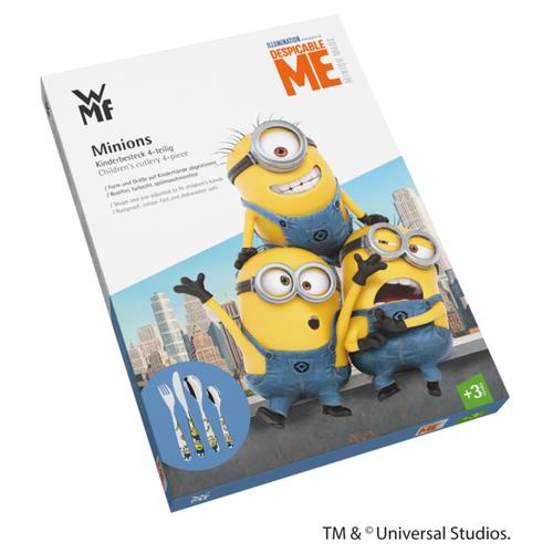 Bộ dao dĩa thìa 4 món WMF Minions Children Cutlery cho trẻ từ 3 tuổi