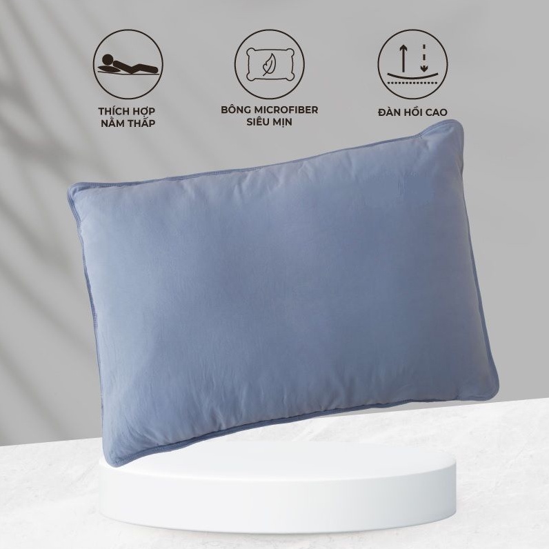 Ảnh Ruột gối nằm K-Bedding By Everon kích thước 45x65cm - Gòn lông vũ, gối nằm thấp, màu ngẫu nhiên 1