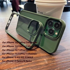 Mới!!Ốp Điện Thoại Silicon Trong Suốt Viền Kim Loại Chống Sốc Bảo Vệ Camera Cho iPhone 14 13 12 11 Pro XS Max XR X 7 8 Plus
