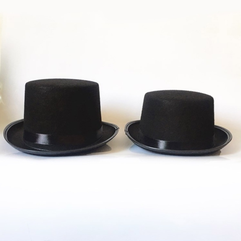 Children/Adult Sleek Felt  Hat Kid Fancy Dress Up Rave Party Hat Magician Hat