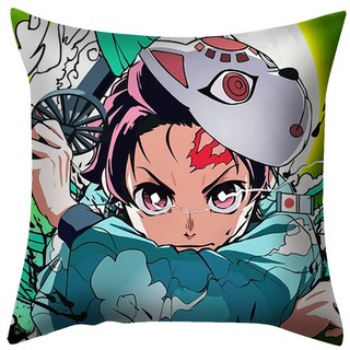 Phim Hoạt Hình Nhật Bản Anime Demon Slayer Kimetsu No Yaiba Zenitsu Nezuko In Một Mặt Polyester Ném Gối Vỏ Bọc Xe Ô Tô Vỏ Gối Trang Trí Nhà (Không Có Lõi Gối)