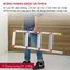 Thang ghế nhôm chữ A 3 - 4 bậc cao 0,8M- 1M gấp gọn nhập khẩu FUJIHOME, thang nhôm chữ A xếp gọn gia đình đa năng