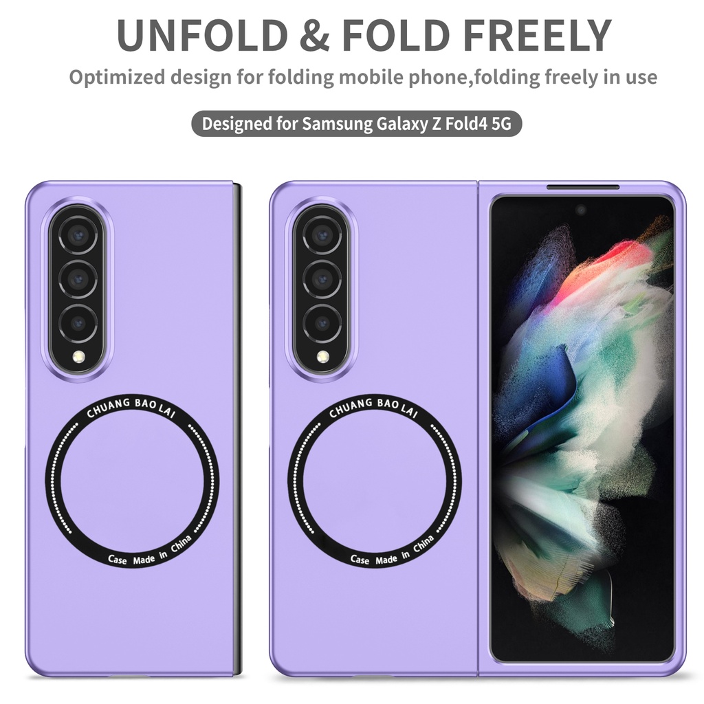 Ốp Sạc Không Dây Từ Tính Cho Samsung Galaxy Z Fold 7 4 Gấp 3 Vỏ Điện Thoại Bảo Vệ Chống Sốc Galaxy Z Fold 6 5 Ốp Hấp Phụ