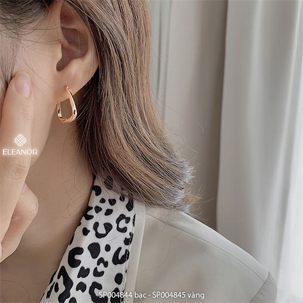 Bông tai nữ chuôi bạc 925 Eleanor Accessories hình học khuyên tai basic phụ kiện trang sức 4844