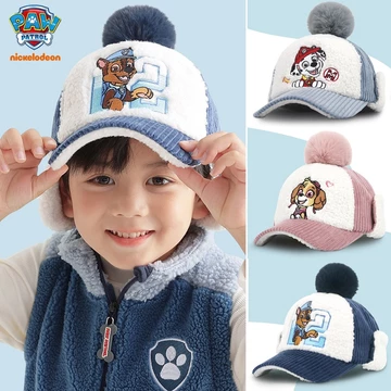 PAW Patrol Mũ lưỡi trai giữ ấm thời trang mùa đông cho bé Mũ trẻ em / Mũ trẻ em mùa thu và mùa đông / mũ bóng chày bé trai / mũ ấm áp sang trọng cho bé gái