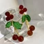 1 Đôi Bông Tai Hồng Ngọc Ruby Màu Đỏ Rượu Vang Phong Cách Baroque Sang Trọng