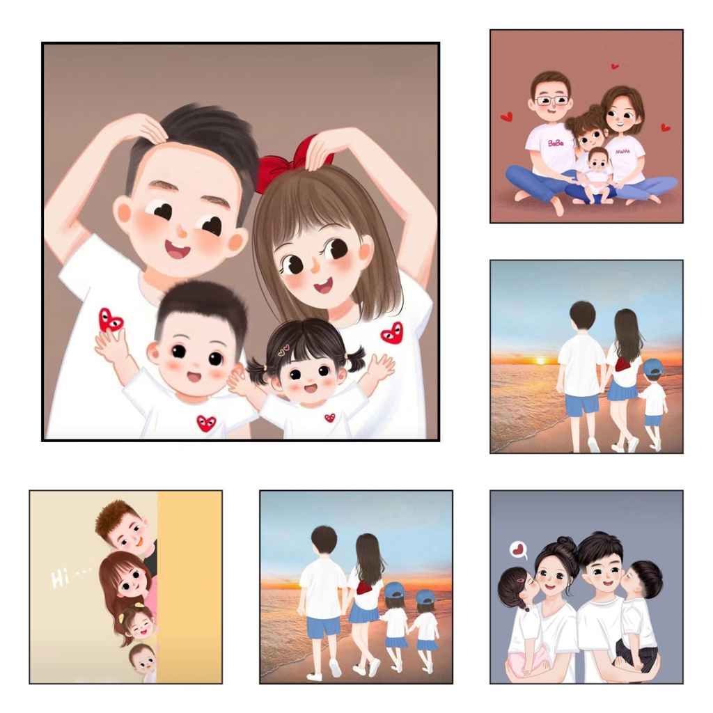 17 Hình ảnh gia đình hạnh phúc hoạt hình dễ thương - Hình Ảnh Đẹp HD